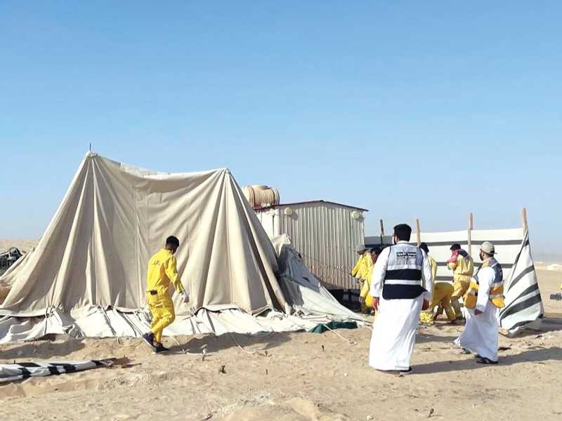  إزالة 50 مخيماً مخالفاً في المنطقة الشمالية