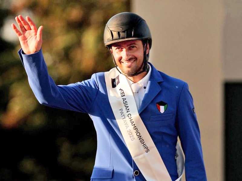 الفارس علي الخرافي حصد «فضية آسيا لقفز الحواجز»