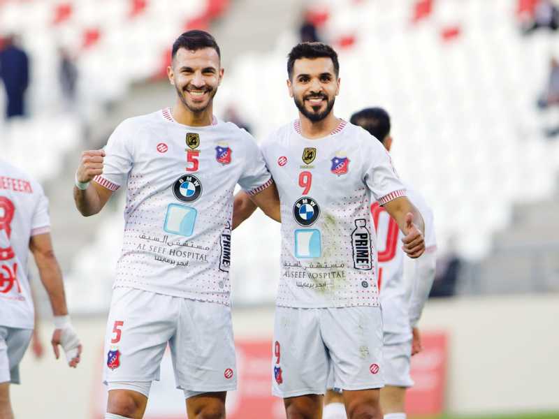 «الابيض» الي نصف نهائي كاس سمو ولي العهد.. بثلاثيه برقان