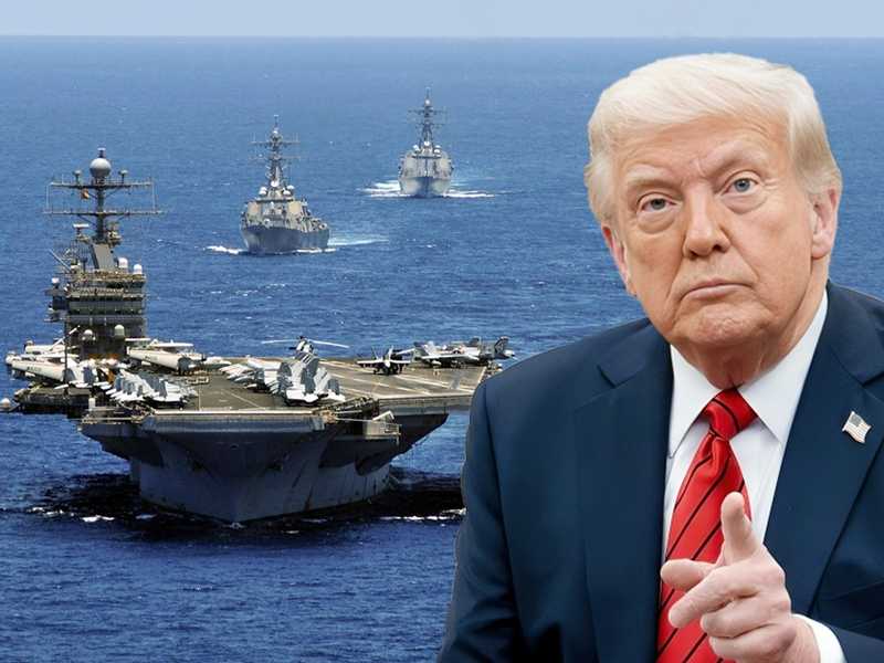ترامب: لدينا اسطول ضخم في المنطقه بالقرب من ايران
