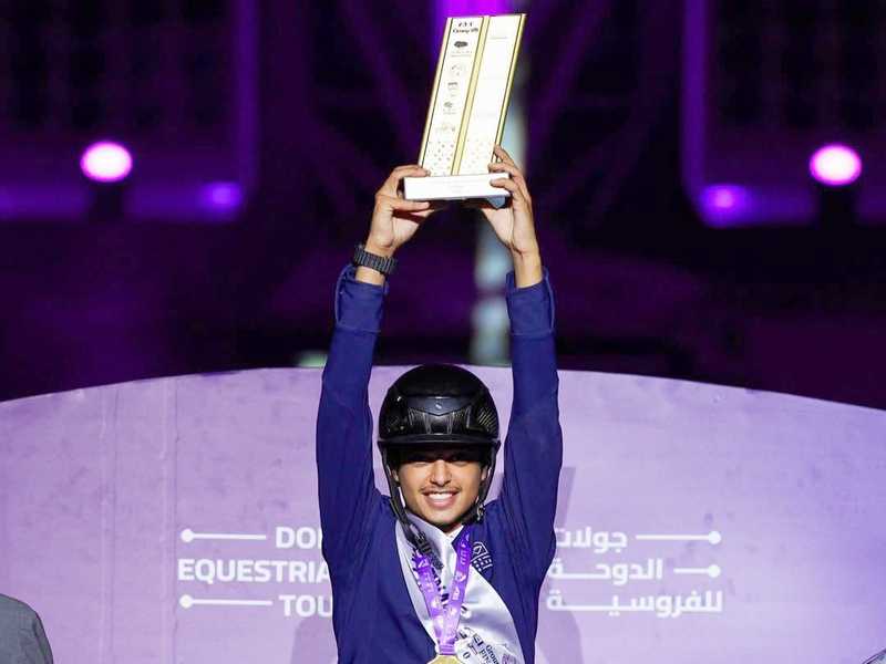 الفارس حسين الخرافي الاول ببطوله الاتحاد الدولي للفروسيه
