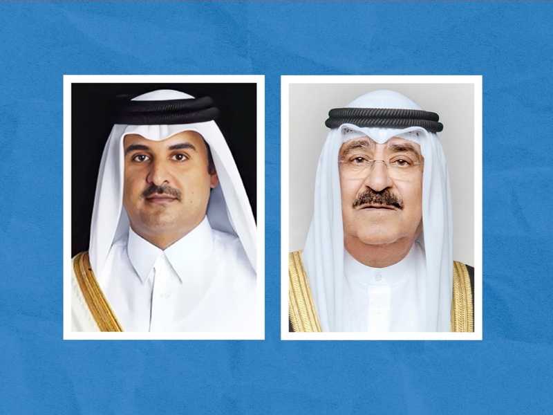  سمو الامير يعزي امير قطر بوفاه نائب رئيس مجلس الوزراء وزير الطاقه والصناعه الاسبق 