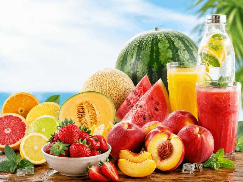 اطعمه ومشروبات ضروريه خلال الحر