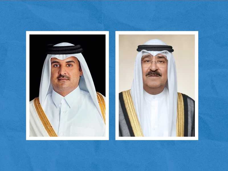 سمو امير البلاد يجري اتصالا هاتفيا بامير قطر للتعزيه بوفاه الامير الوالد
