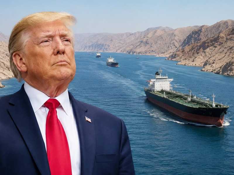 ترامب: اعتبر مضيق هرمز حاليا ارضا امريكيه