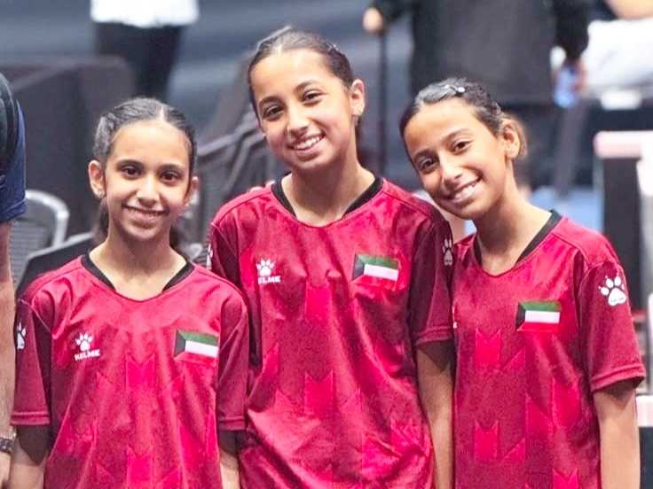 فتيات الطاوله يحصدن المراكز الاولي في غرب اسيا
