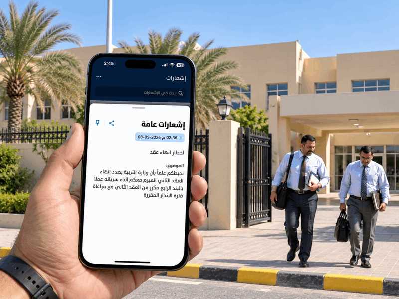 «التربيه»: بدء اجراءات انهاء خدمات 7019 معلما وافدا