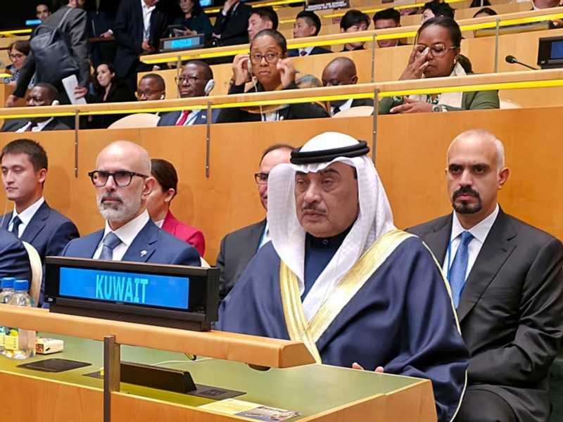 ممثل سمو الامير يتراس وفد الكويت في الجلسه الافتتاحيه للجمعيه العامه للامم المتحده