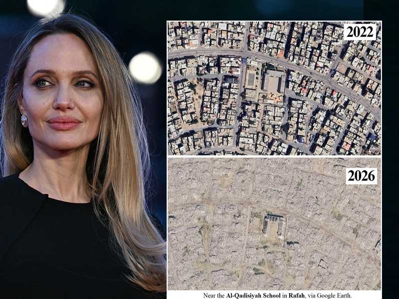 انجلينا جولي تنشر صورا صادمه لغزه: افتحوا «غوغل ايرث» لتروا ما حل بها
