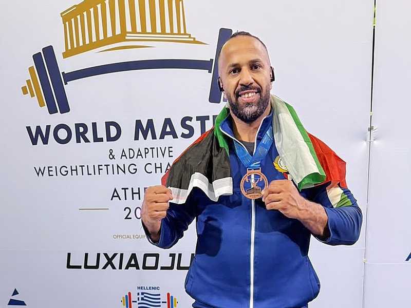 البطل الكويتي محمد الناصر يحصد برونزيه العالم في رفع الاثقال