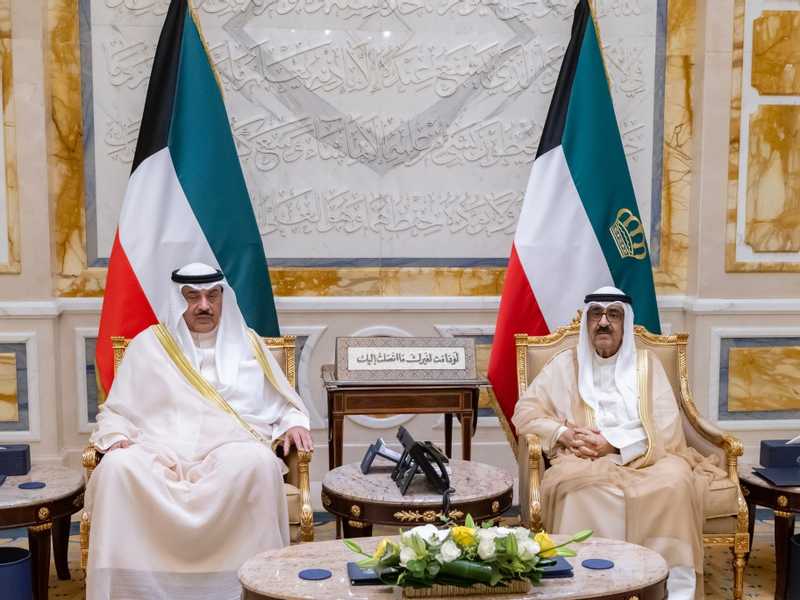 سمو امير البلاد يستقبل ولي العهد ورئيس مجلس الوزراء